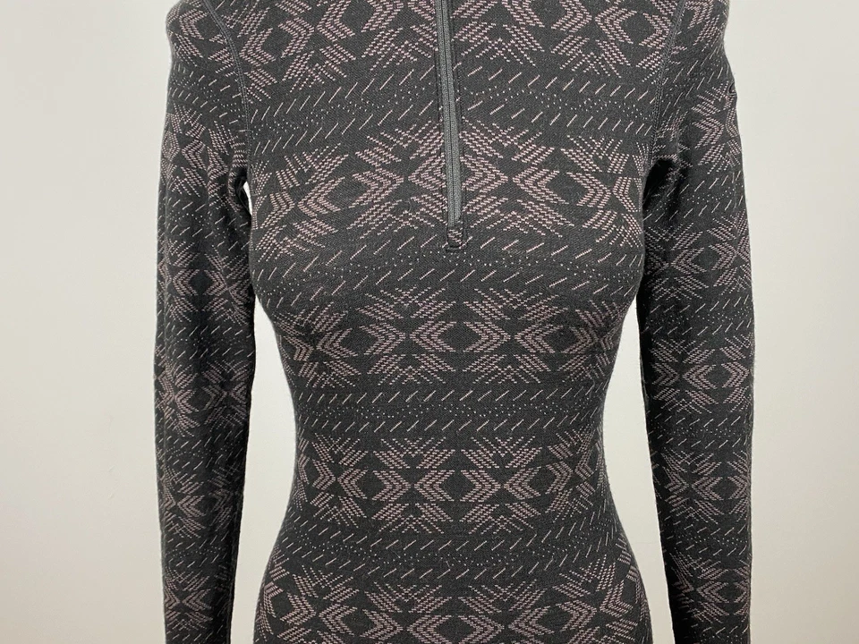 ICEBREAKER 250 Vertex Manga Larga Lana Merino Estampado Cristalino Media Cremallera Talla XS Foto 3 de 4