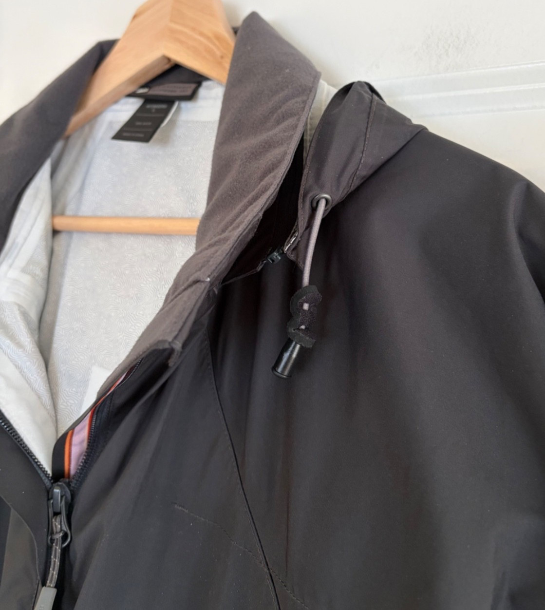 REI E1 Elements Nylon RainCoat Jacket Trench L Bl… - image 4