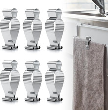 6 Pcs Stainless Steel Towel Clips,Hand Towel Clips for Kitchen