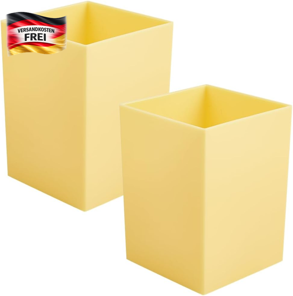 2Er Stifthalter Set Kunststoff Organizer FüR BüRo Und Zuhause Weiß-image