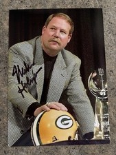 MIKE HOLMGREN GREEN BAY PACKERS SIGNED AUTOGRAPHED 5x7 LOMBARDI TROPHY
