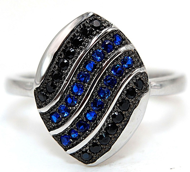 1CT Heat Treated Kyanite 925 Genuine Sterling Silver Ring Sz 8 MM4-1