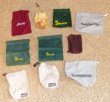10 Vintage Reel Bag or Pouch - JOHNSON - SHIMANO - ABU GARCIA - LANGLEY