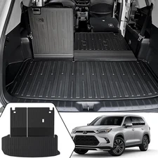 Cargo Mat with Backrest Mat 2-in-1 for 2024 2025 Toyota Grand Highlander Car Mat