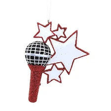 Polarx Rock Star Microphone Tree Ornament Personalized It Karaoke Sing