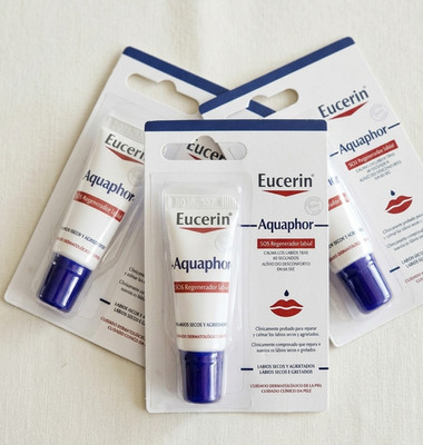 3x Eucerin Aquaphor Sos Lippenregenerator Lippenpflege 10ml trockene Lippen