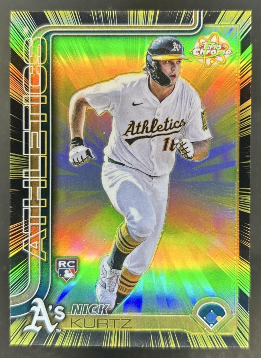 2025 Topps Chrome Update Nick Kurtz Radiating Rookie RC SP #RR-33 Athletics