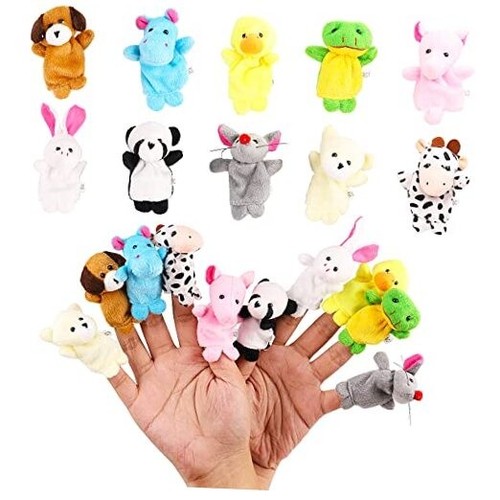 10Pcs Finger Puppets Set - Soft Plush Animals Finger Puppet Toys for Kids,
