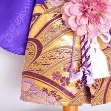 Dog Hakama Outfit "Shiun" Purple Anti-Static Lining 