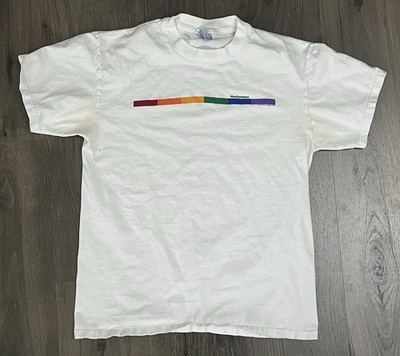 VTG Dont Panic Designs 1997 Hanes Beefy T White M SS Tshirt