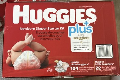 Huggies Plus Newborn Diaper Starter Kit, 126 Count