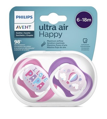 Philips Avent Ultra Air Schnuller, 2er-Pack   BPA-frei, Schnuller für Babys