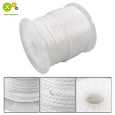 5/16 Inch 250ft White Nylon Solid Braid Rope High UV Abrasion Resistance
