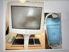 Apple Power Macintosh G3 Blue  White tower M5183 w/Original 17"Monitor Keyboard