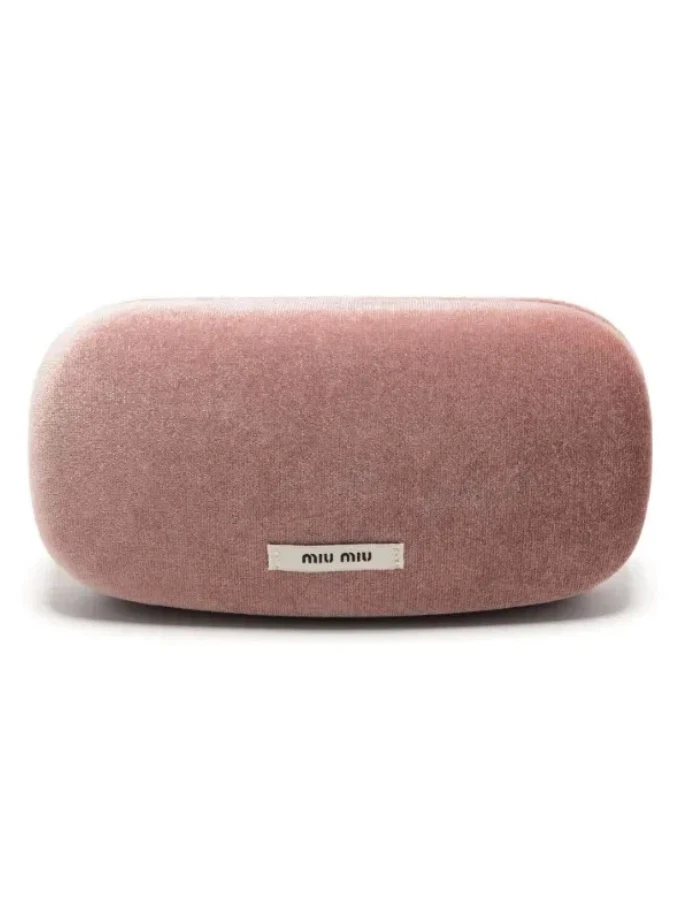 Miu Miu Logo MU B50S 5AK20I Square Sunglasses in Gold / Pink Brown Lens - Image 4 of 4