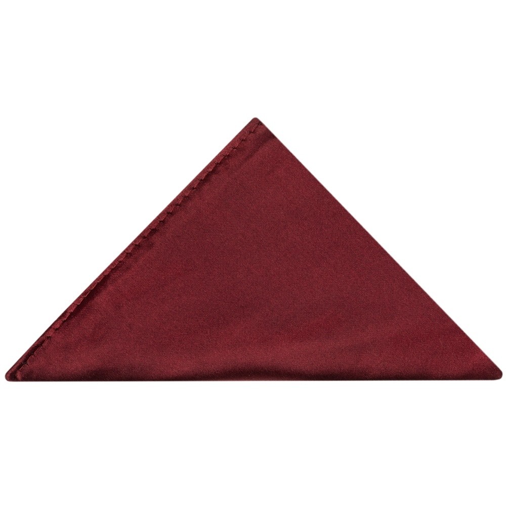 Plain Burgundy Pocket Square Wedding Christening Formal Prom Hanky Handkerchief
