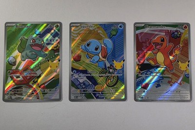 Pokémon TCG 30th Anniversary Generation 1 Set Charmander Squirtle Bulbasaur