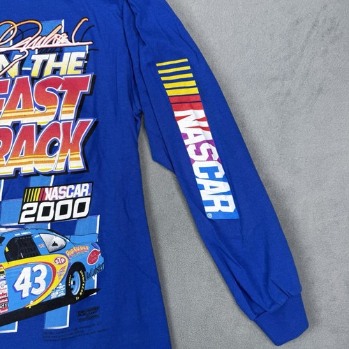 Vtg Bobby Hamilton Graphic T-Shirt Men’s Large Blue Petty Enterprises Fast Track - Picture 5 of 9