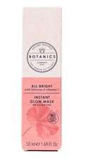 Botanics All Bright Instant Glow Mask 1.69 fl oz Hibiscus Vitamin C Vegan Mask
