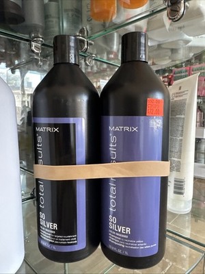 Matrix Total Results So Silver Shampoo & Conditioner Set 33.8oz Purple Toning