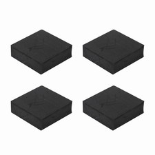 4Pcs Speaker Isolation Pads, 60mmx60mmx20mm Black Square EVA Acoustic Foam Pads