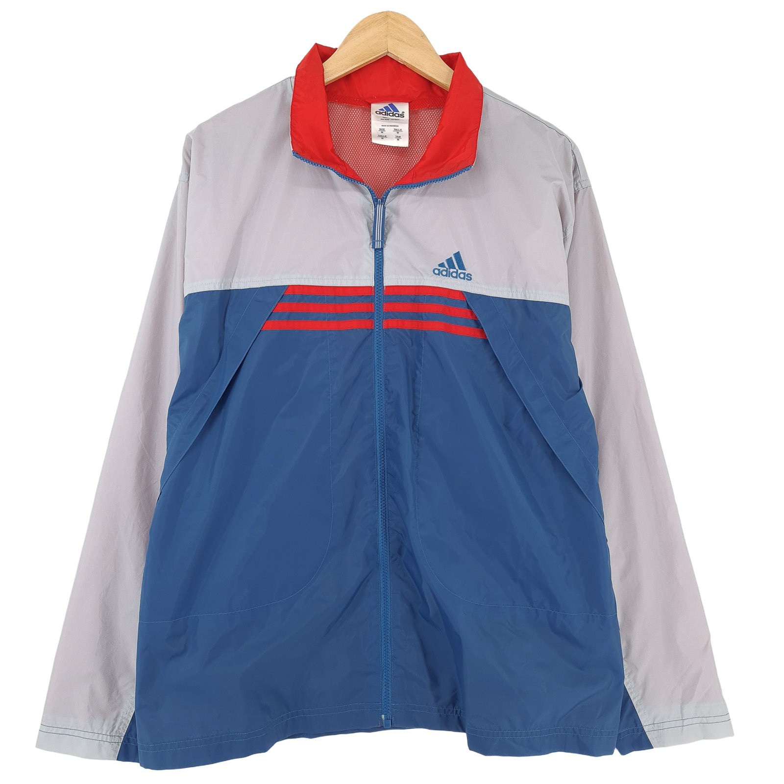 Adidas Mens Track Jacket Blue Athletic Retro Outdoor Casual Xd5 Size M