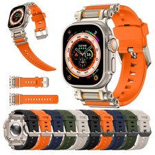 For Samsung Watch Ultra 47mm/Ultra 2025 Silicone Rubber Buckle Clasp Strap Band