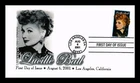 DR JIM STAMPS US COVER LUCILLE BALL LEGENDS OF HOLLYWOOD FIRST DAY ISSUE