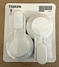 Ikea Tisken Suction Cup Hooks White Waterproof Tight Grip Bathroom Shower 22714
