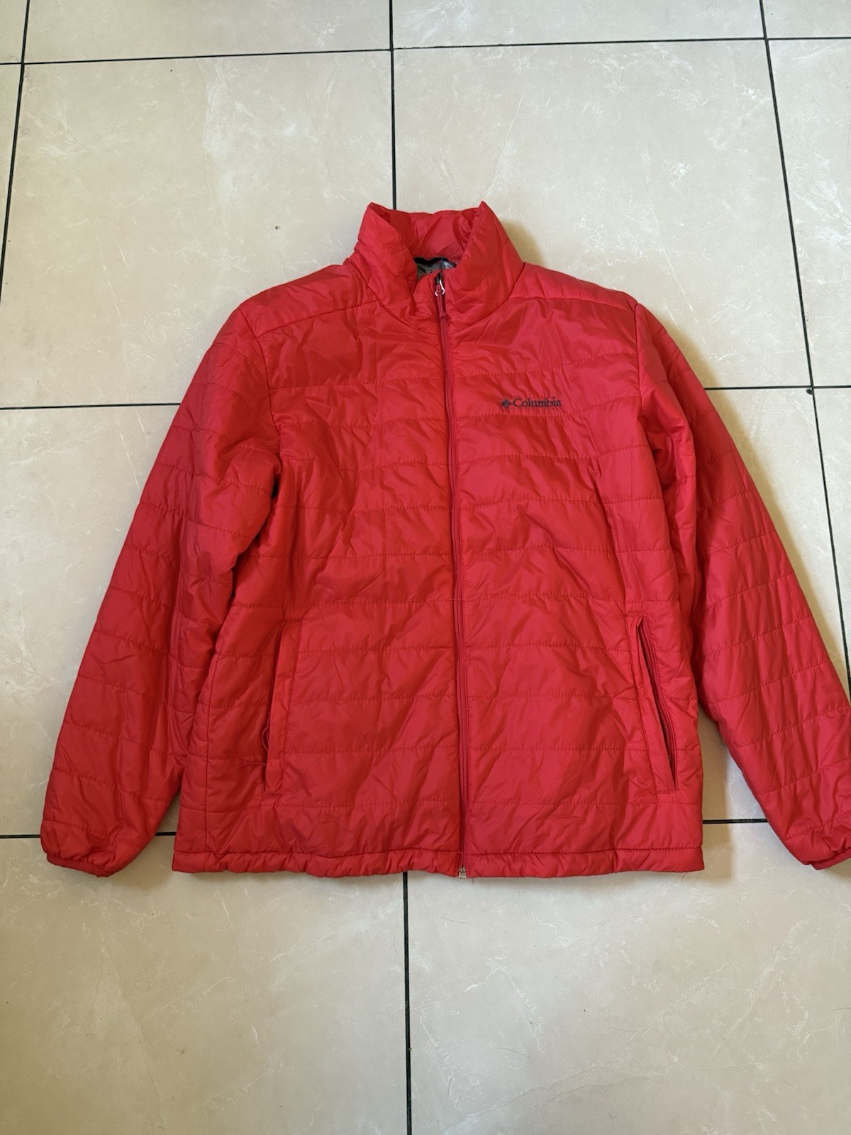 Columbia Men's Medium Black Omni-Heat Insulated Puffer Jacket for Hiking-image