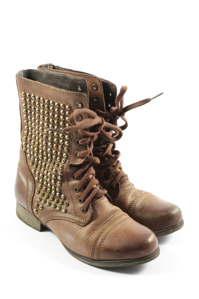 STEVE MADDEN Patucos con cordones Mujeres Botines Talla EU 38 marrón look casual - Imagen 4 de 4