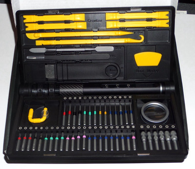 NEW - Electric Mini Screwdriver Set Cordless with 68 Precision Bits with case