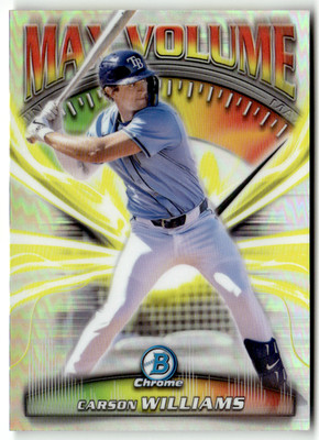Topps Bowman Chrome MLB 2025 No. MV-5 Carson Williams Max Volume
