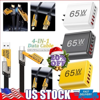 65W Super Fast Charging USB Type C Wall Charger For Samsung iPhone Android 