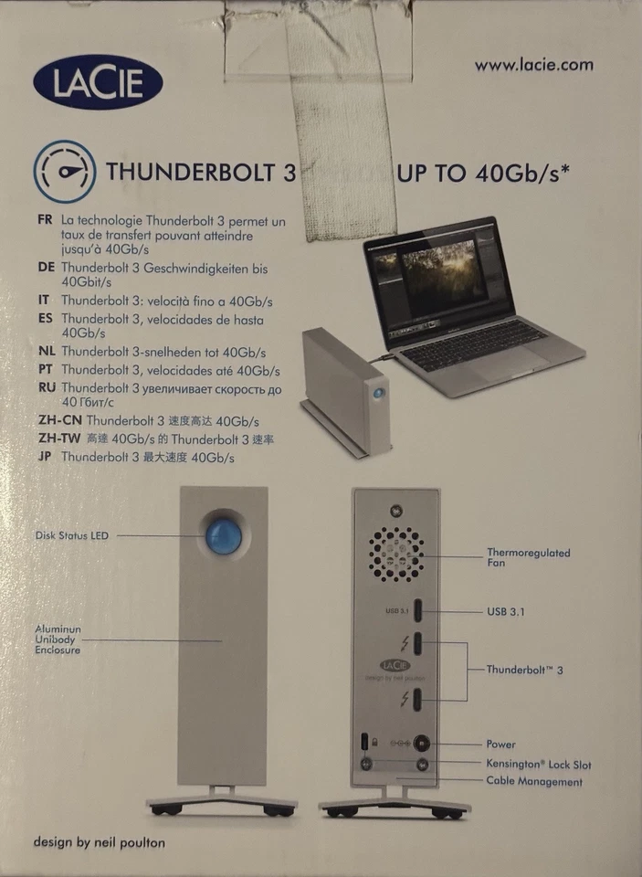 LaCie D2 Thunderbolt 3 External Hard Drive 6TB W/ Crystal Disk Info report - Image 3 of 4