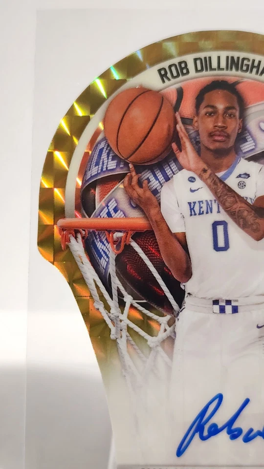 2023-24 Bowman Best U Rob Dillingham U Buckets Die Cut Auto Geometric Gold 44/50 - Image 2 of 4