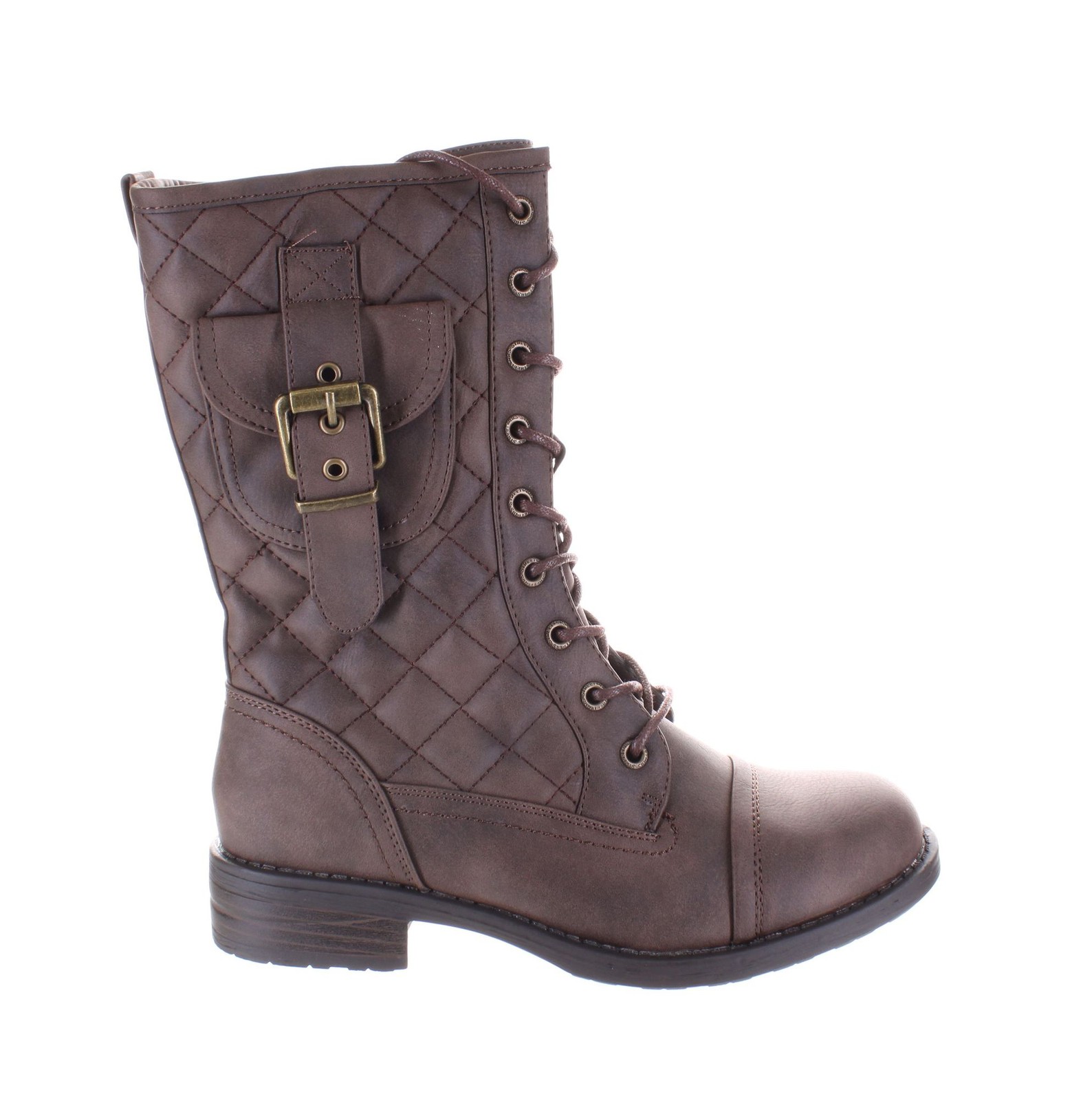 Global Win Women's Brown Leather Fashion Boots Size 6.5 7361256