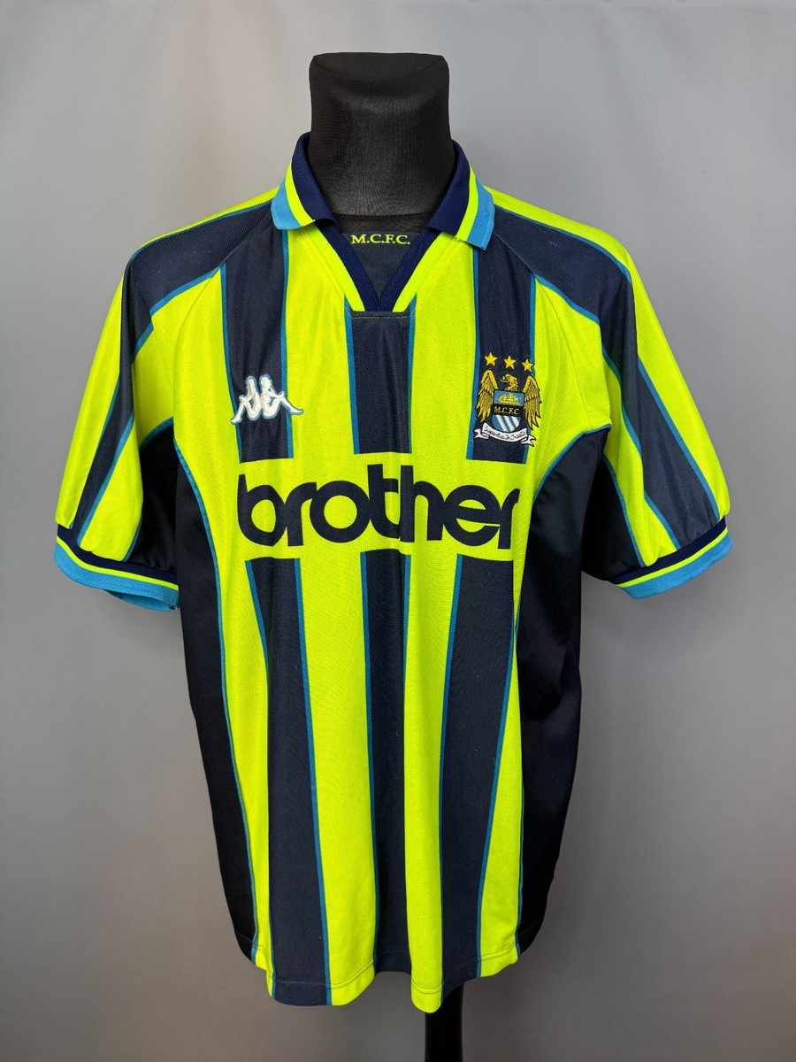 MANCHESTER CITY 1998 1999 AWAY SHIRT FOOTBALL SOCCER JERSEY