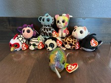 Lot of 10 TY Beanie Boos 3" Clips, Teenie Babies All but one has tags 