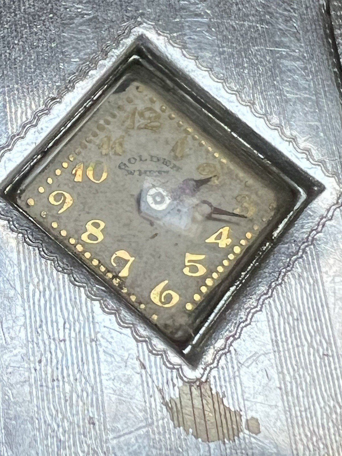 Vintage 1930 GOLDEN WHEEL LIFT Arm Watch Pocket Lighter Art Deco