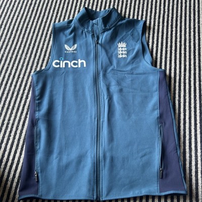 England Cricket Weste Jacke Castore türkis ärmellos Herren Medium M