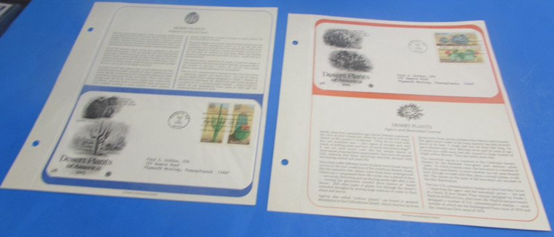1981 DESERT PLANTS OF AMERICA - TUSCON - FIRST DAY COVER - ARTCRAFT - LOT OF TWO