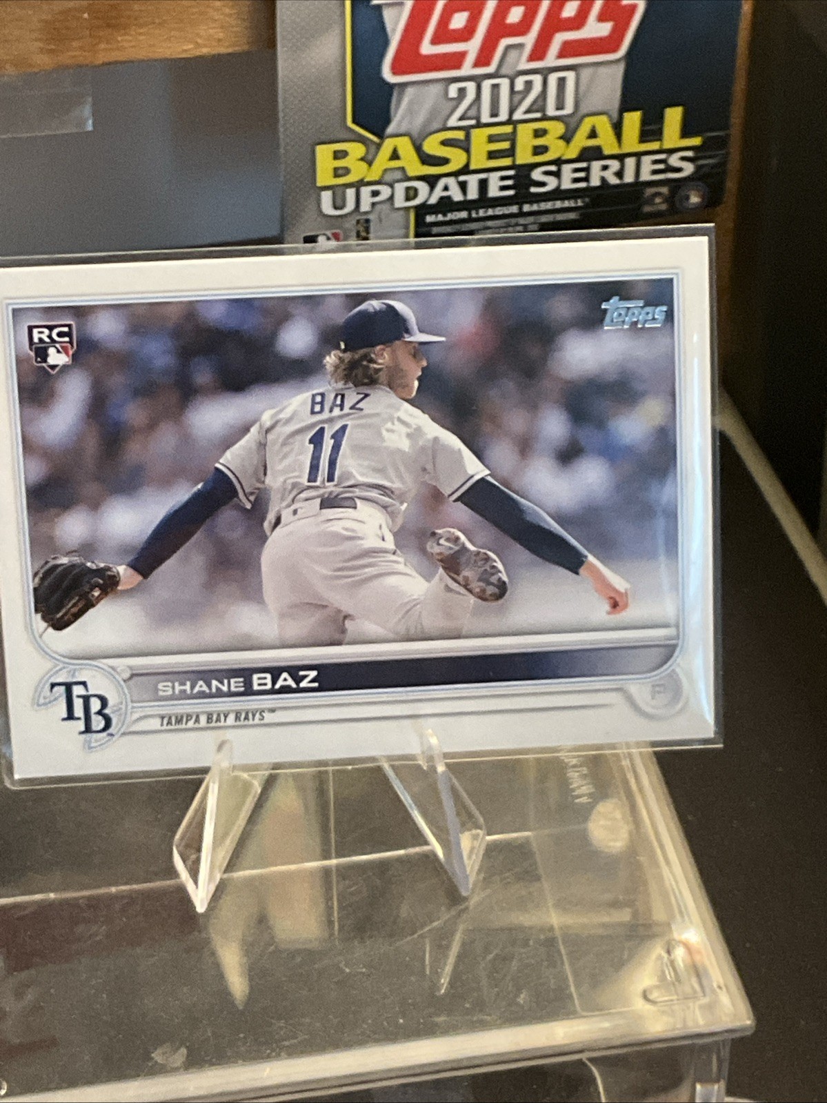 2022 TOPPS Rookie Card Image Variation #421 Shane Baz SP Tampa Bay Rays