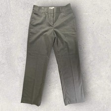 Liz Claiborne Audra Pants Size 12 Gray Straight Leg Dobby Weave Trousers