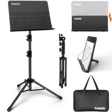 Portable Folding Music Stand for Sheet Music Adjustable Height, Carrying Bag