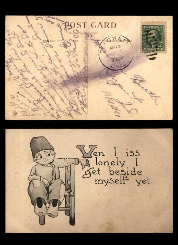 Mayfairstamps US 1912 Coldwater to Bryant IN Boy Postcard cca_05633