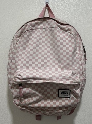 Vans Old Skool Checker Pink Backpack Checkerboard Book Bag Classic Retro