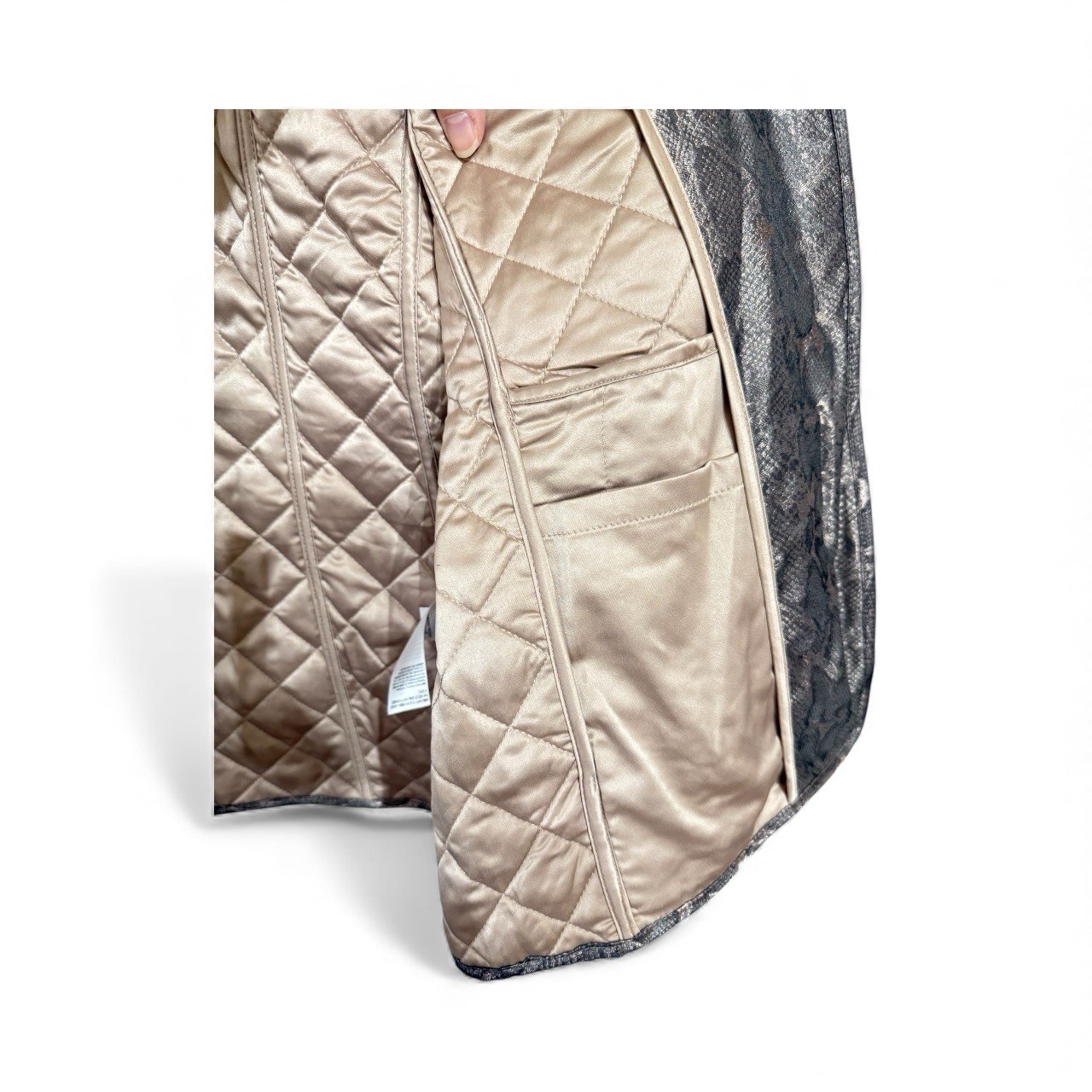 Chico’s Quilted Python Animal Print Outerwear Jac… - image 7