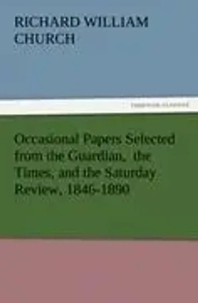 Richard William Church | Occasional Papers Selected From The Guardian, The...-image