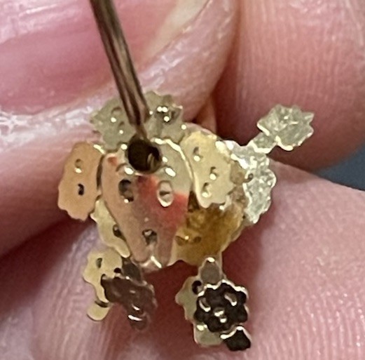 14k Solid Gold Moveable Dangle Poodle Dog Hoops E… - image 6